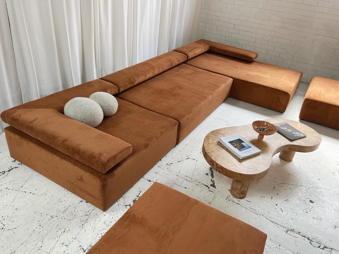 ON HOLD - Bespoke Large Corduroy Modular Sofa