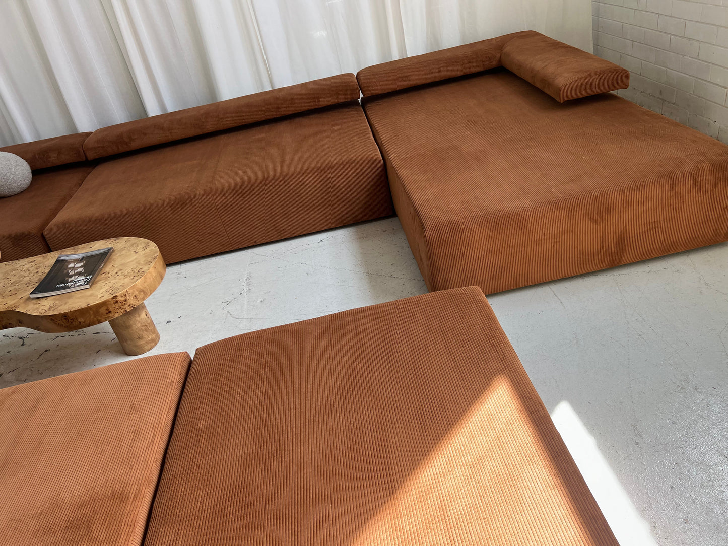 ON HOLD - Bespoke Large Corduroy Modular Sofa