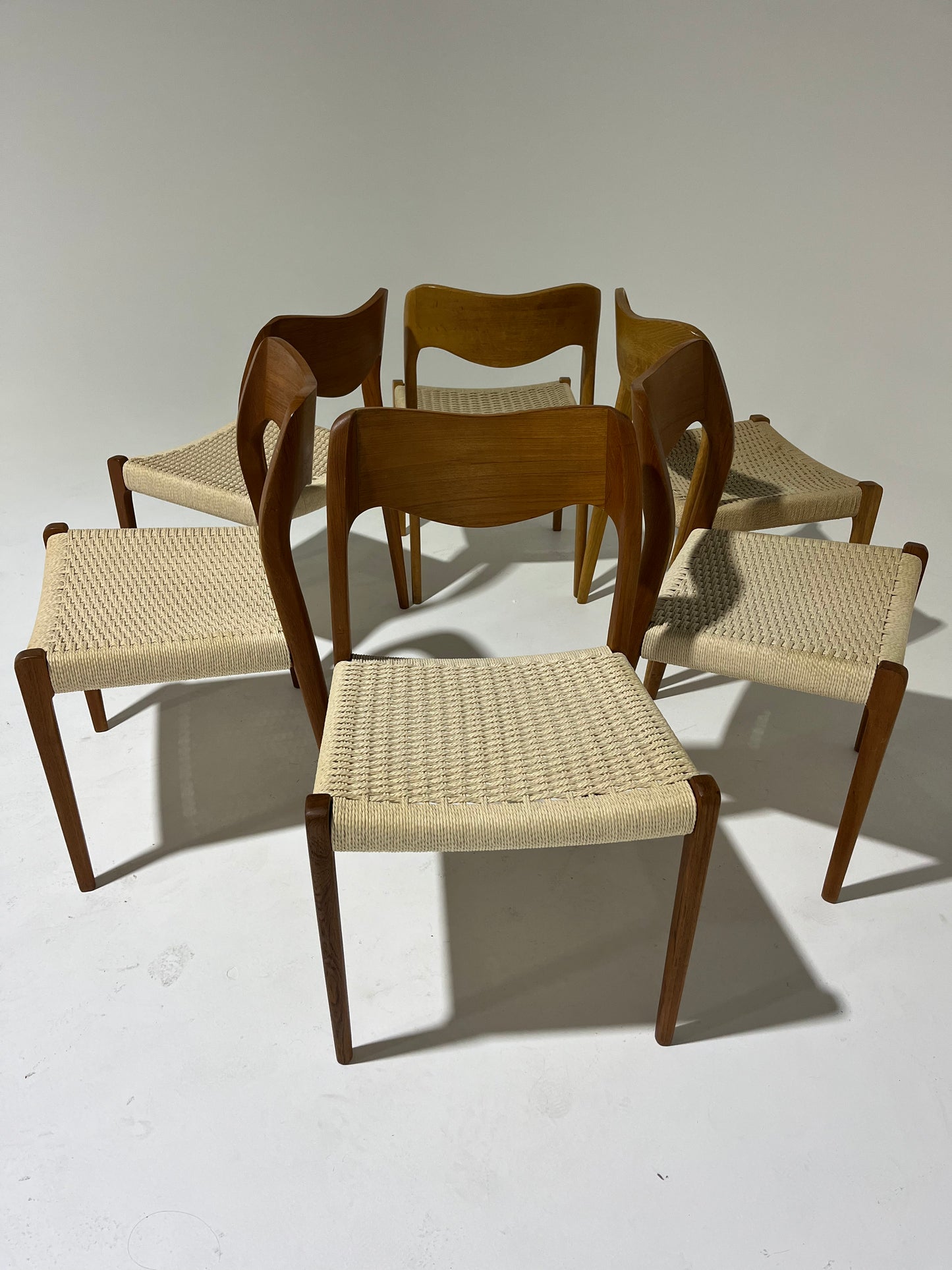 - Set of Six Danish Niels Moller #71 Dining Chairs