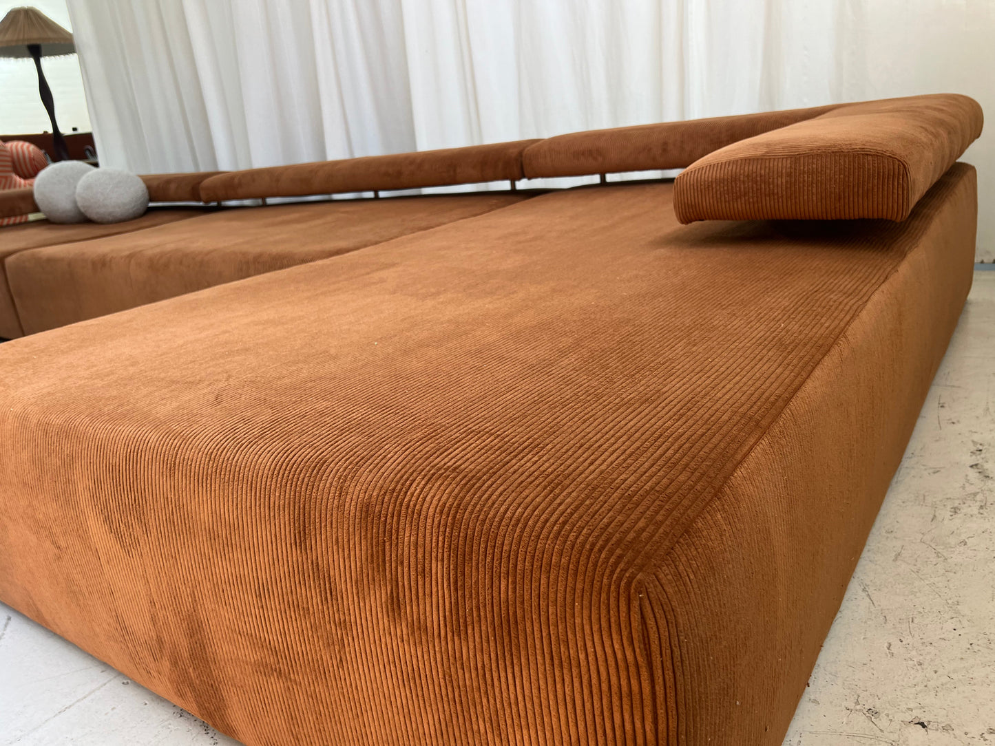 ON HOLD - Bespoke Large Corduroy Modular Sofa