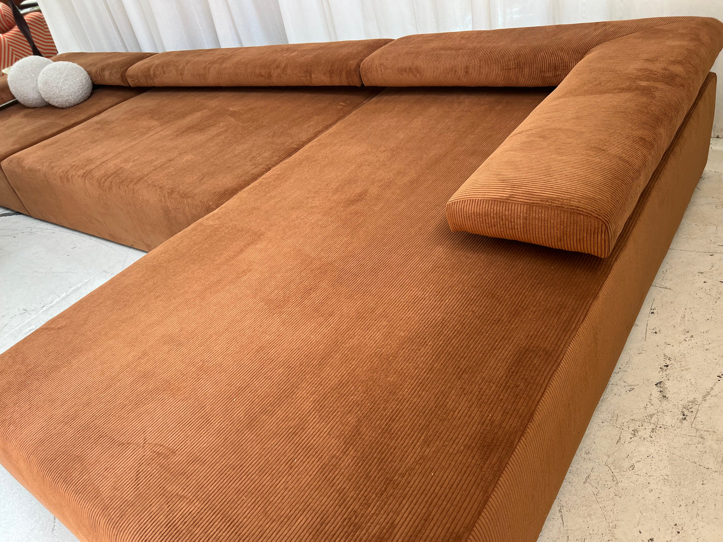 ON HOLD - Bespoke Large Corduroy Modular Sofa