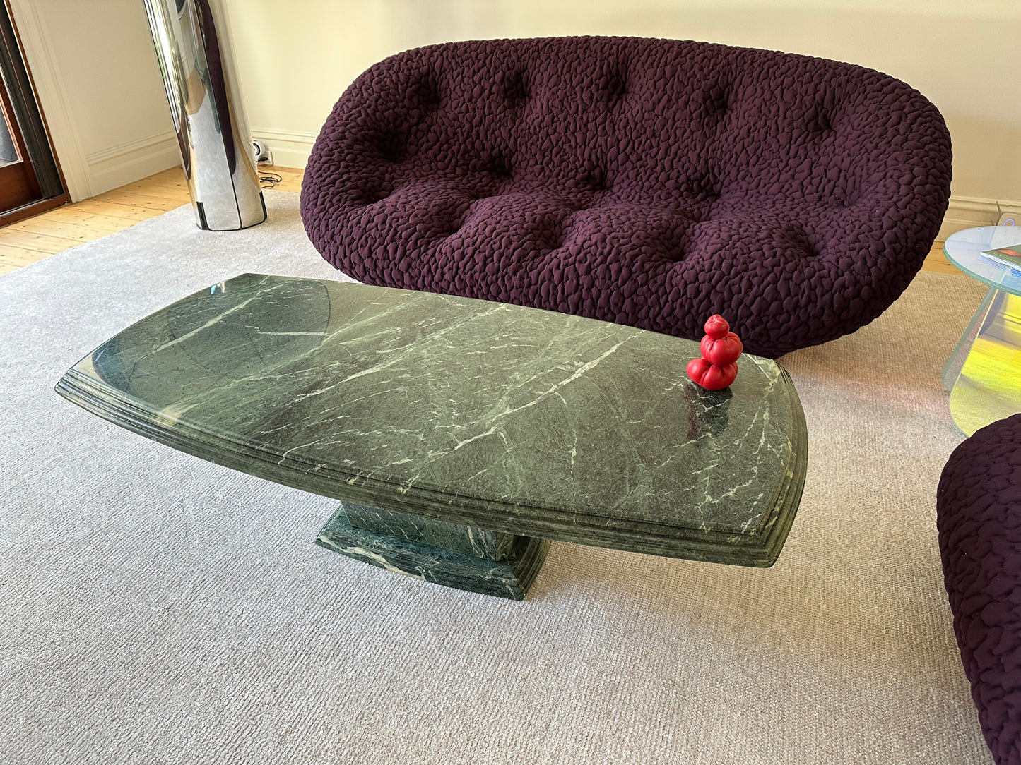 Vintage Green Marble Coffee Table