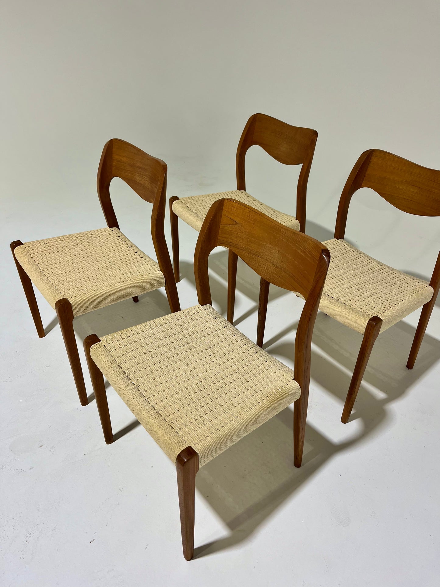 - Set of Six Danish Niels Moller #71 Dining Chairs