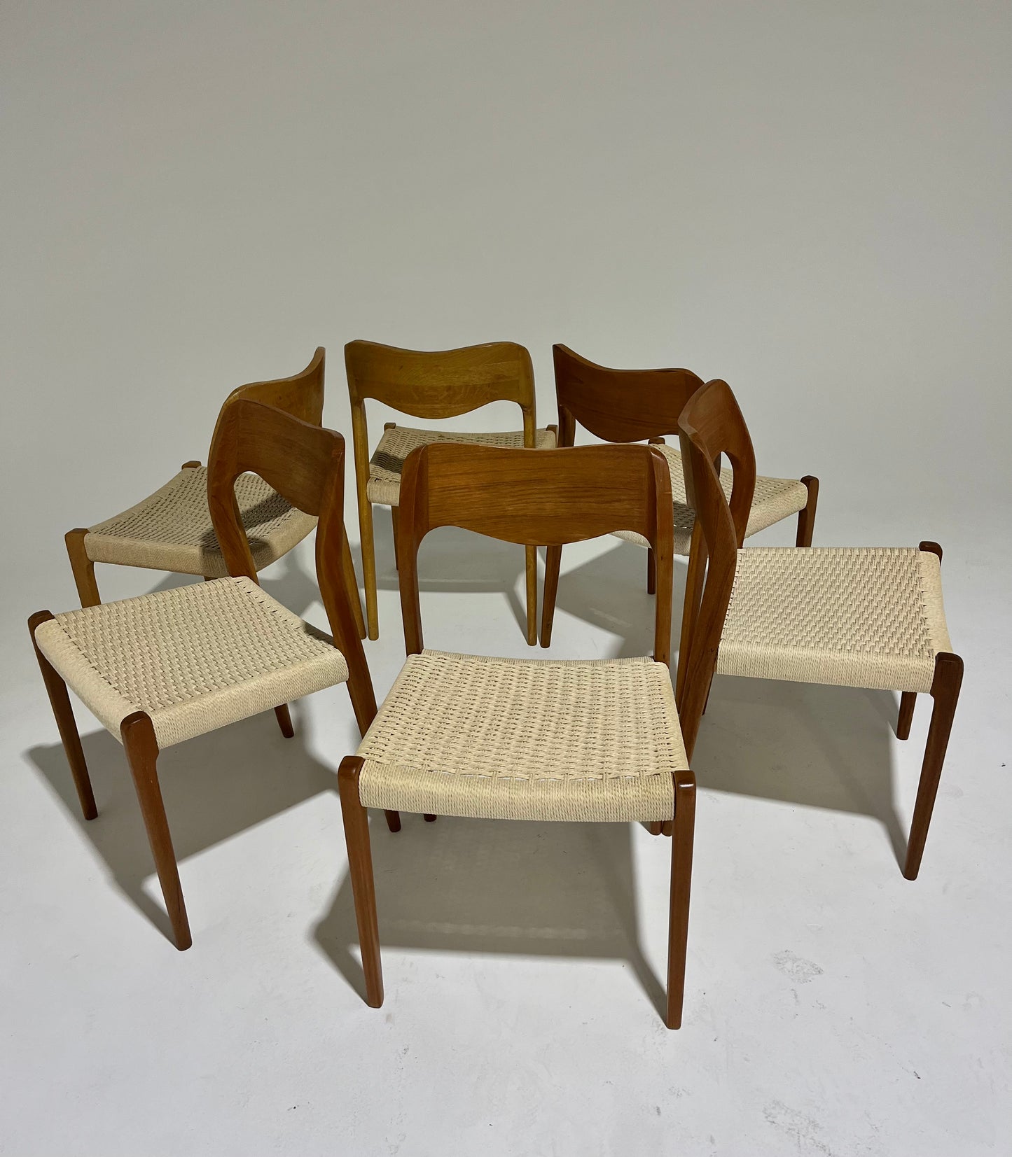 - Set of Six Danish Niels Moller #71 Dining Chairs