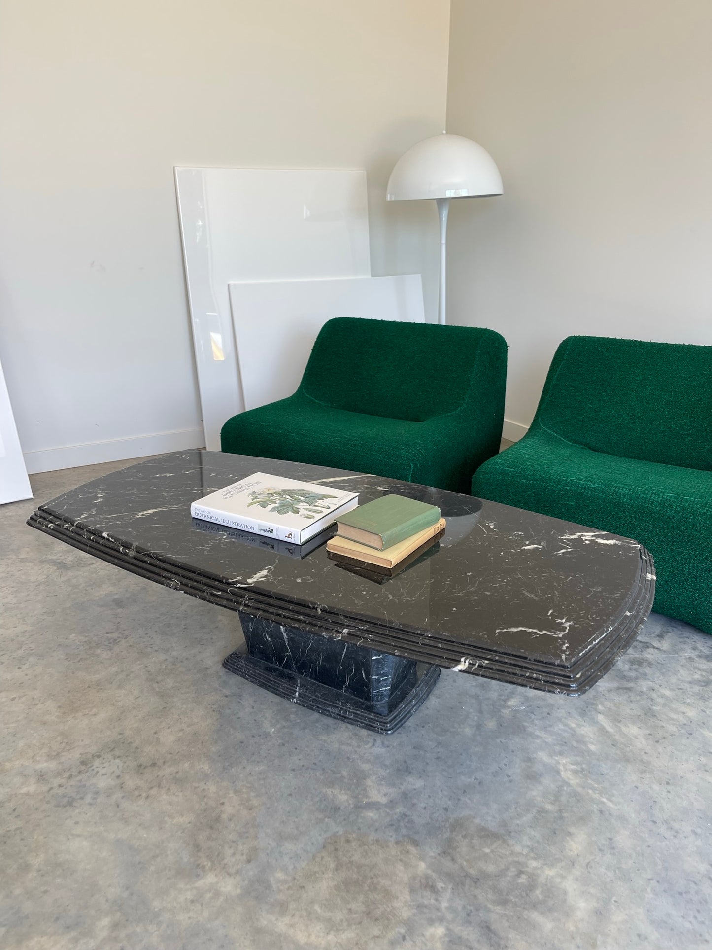 - Large Italian Black Marble Coffee Table