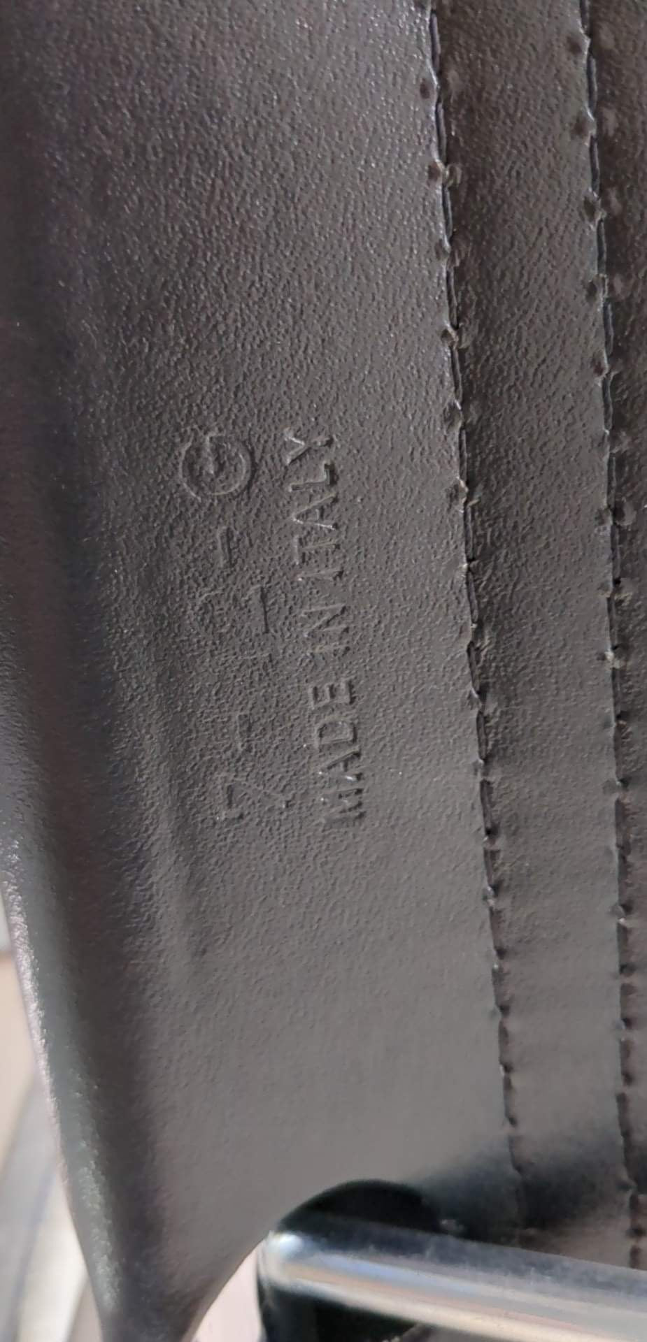 - Set of Two Italian Mart Stam Cantilever Chrome Leather Bar Stools