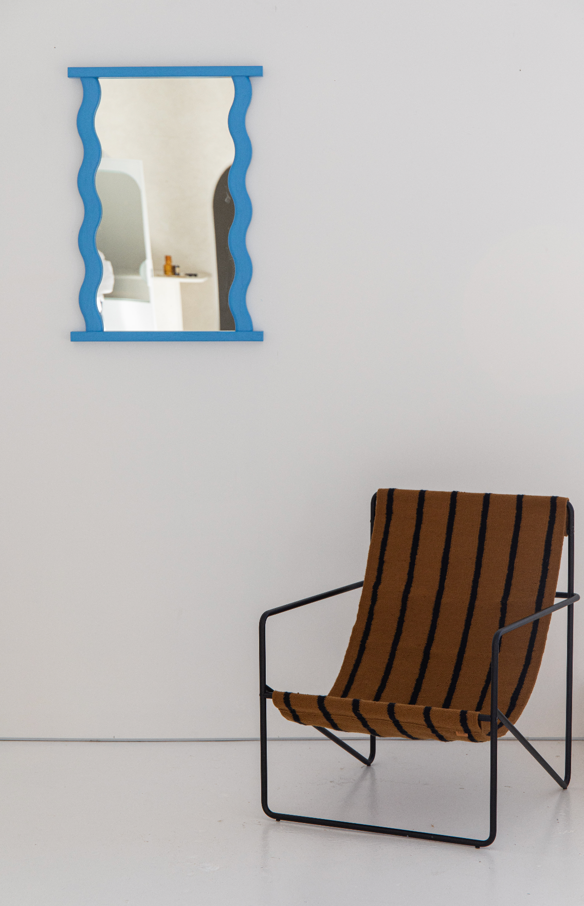 Knot Studio Wavy Wall Mirror COBALT BLUE