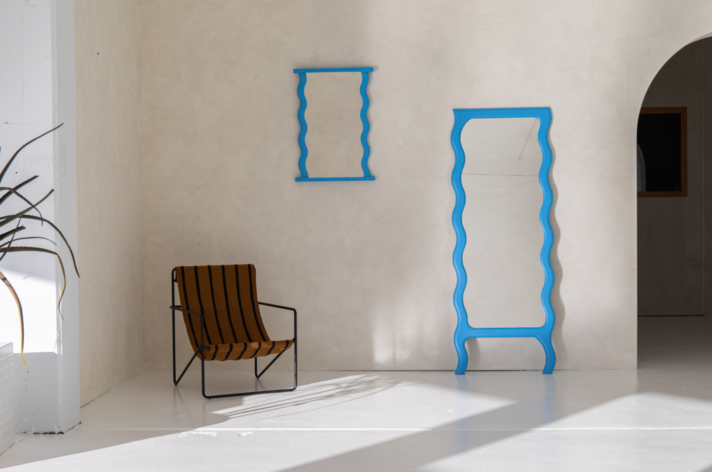 Knot Studio Wavy Wall Mirror COBALT BLUE