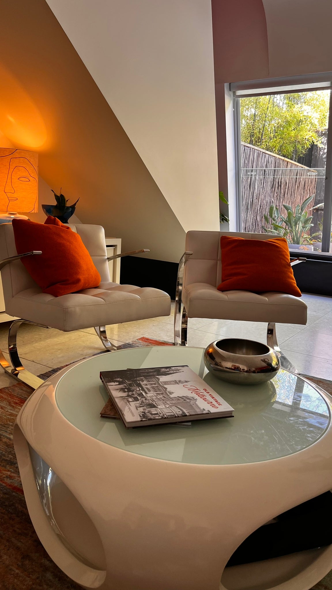 Set of Two Vintage 80s Leather Armchairs