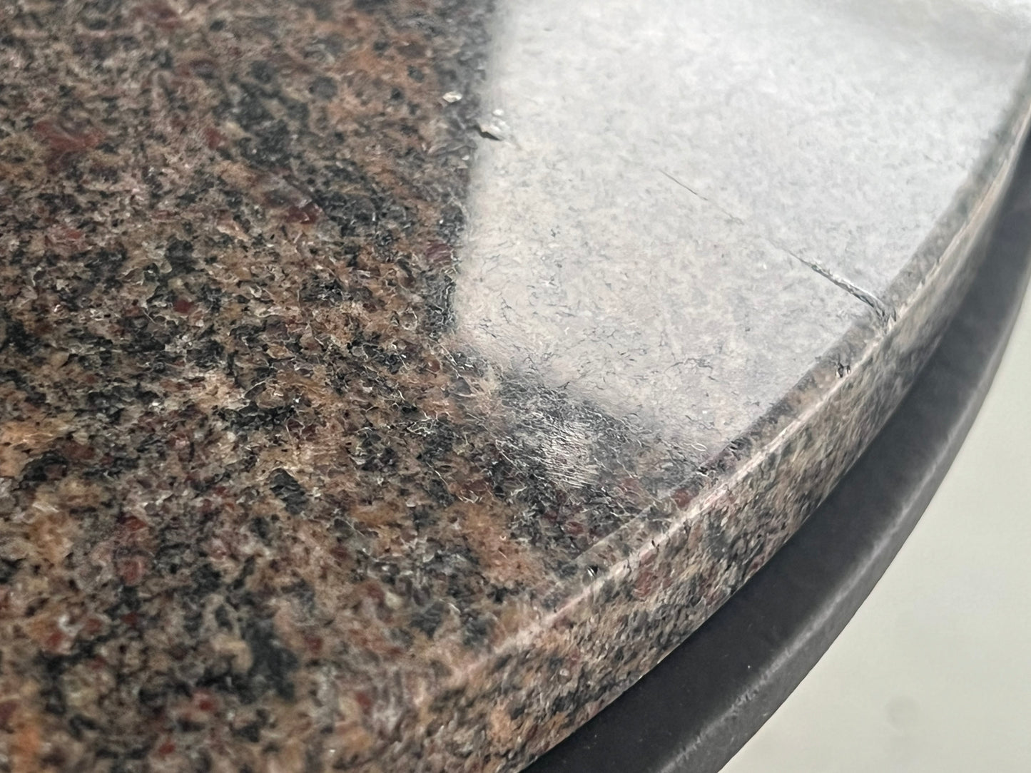 Vintage Italian Wrought Iron & Granite Tripod Side Table - Two Available