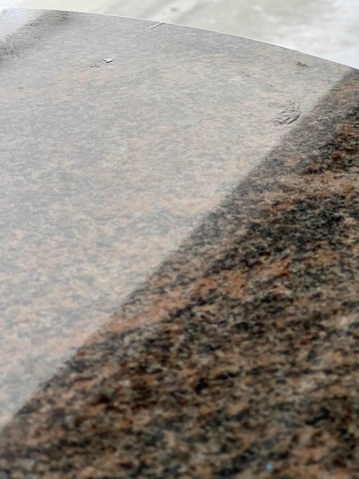 Vintage Italian Wrought Iron & Granite Tripod Side Table - Two Available