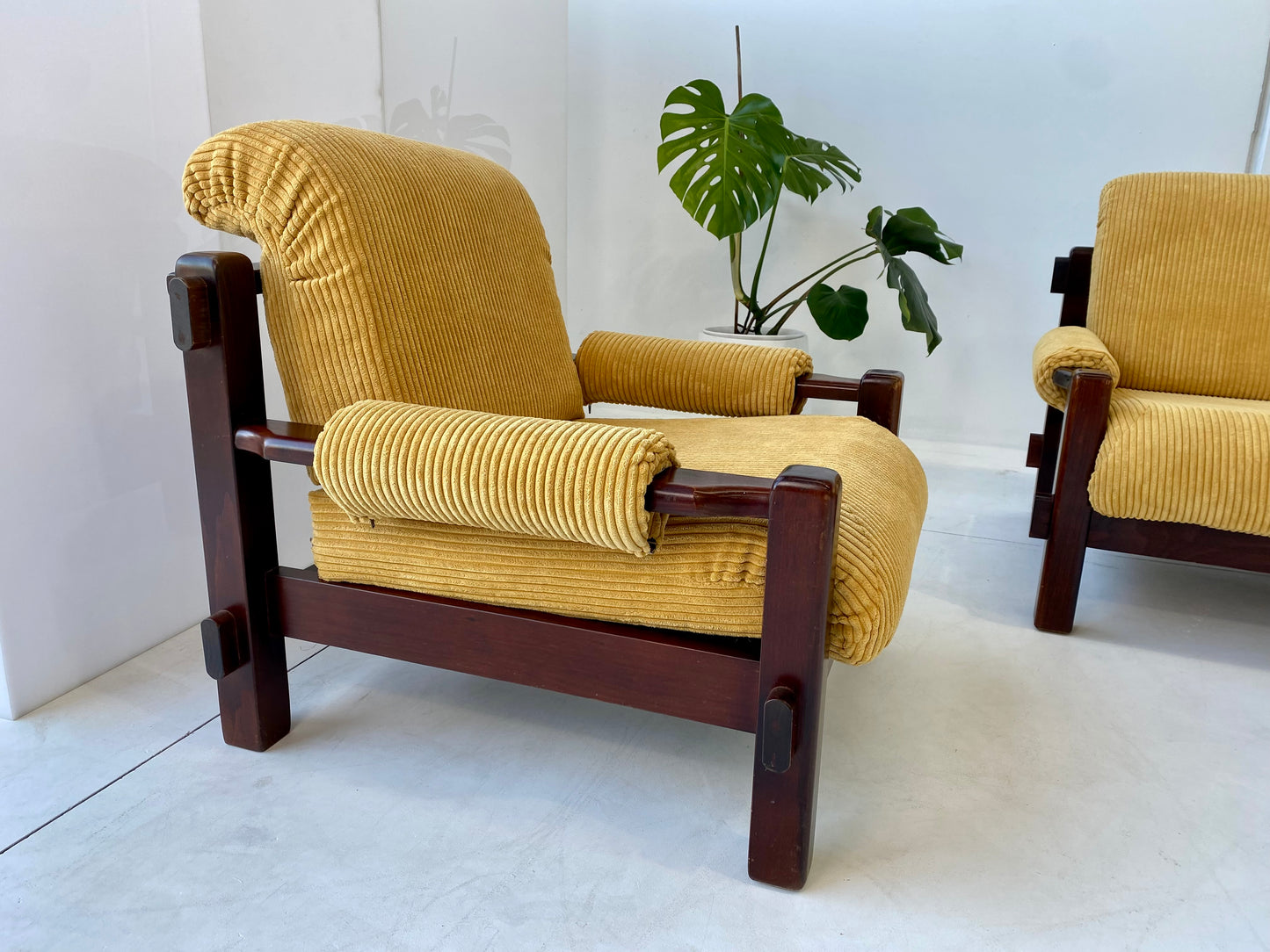 - Corduroy Three-Seater Sofa