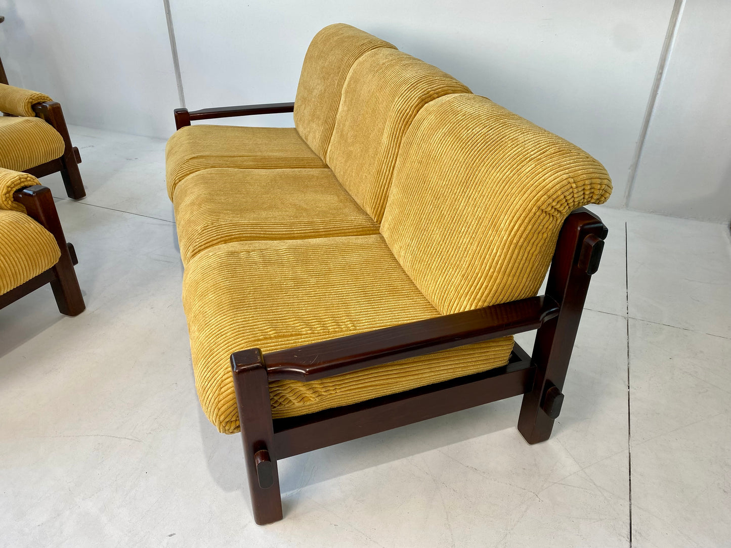 - Corduroy Three-Seater Sofa