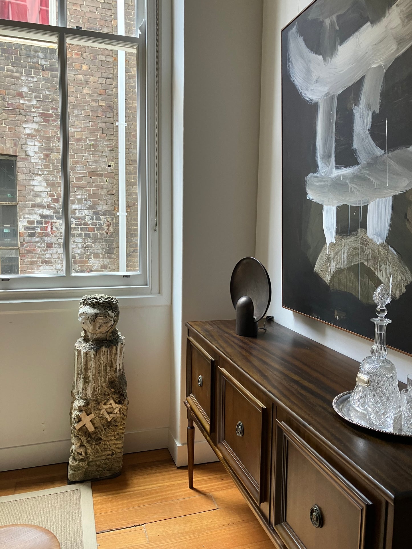 - Henry Wilson - Blackened Bronze Surface Sconce