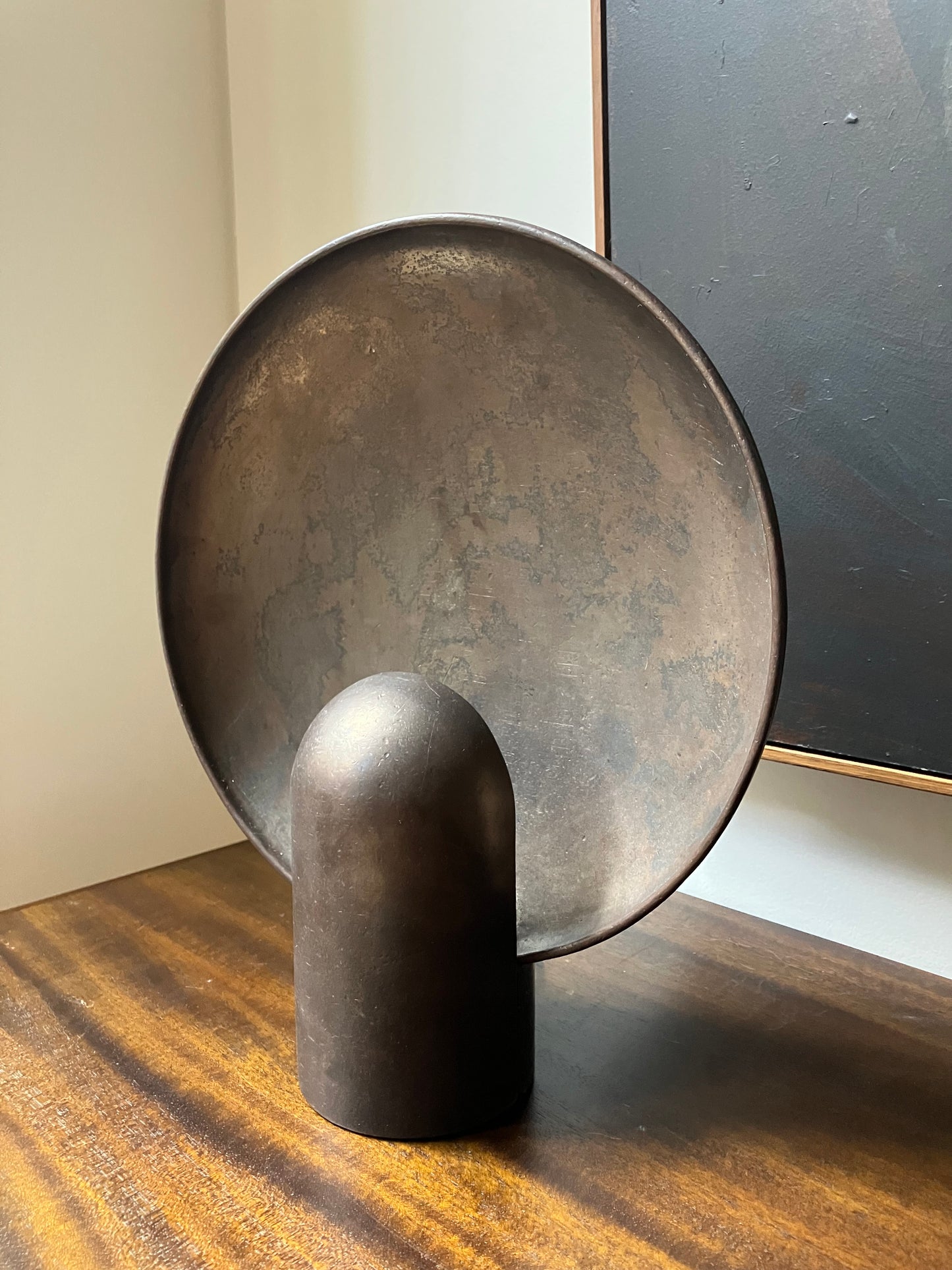 - Henry Wilson - Blackened Bronze Surface Sconce