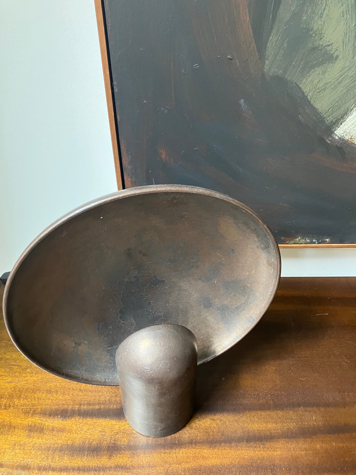 - Henry Wilson - Blackened Bronze Surface Sconce