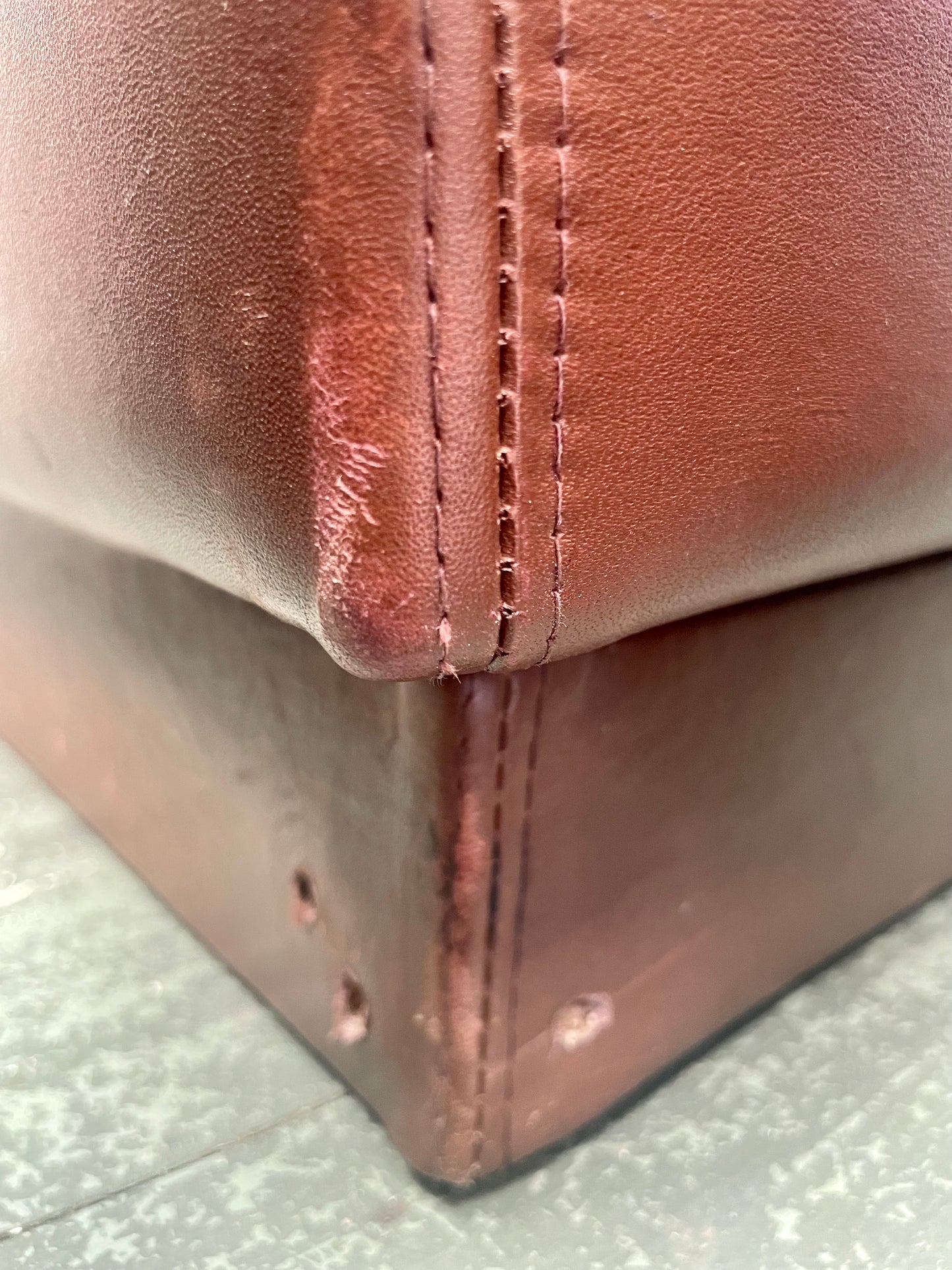 - Brown Leather Modular Sofa