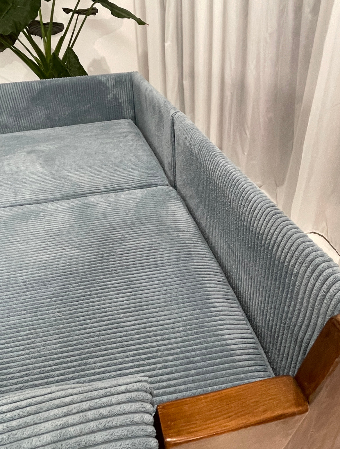 - Vintage Blue Jumbo Corduroy Sofa Set