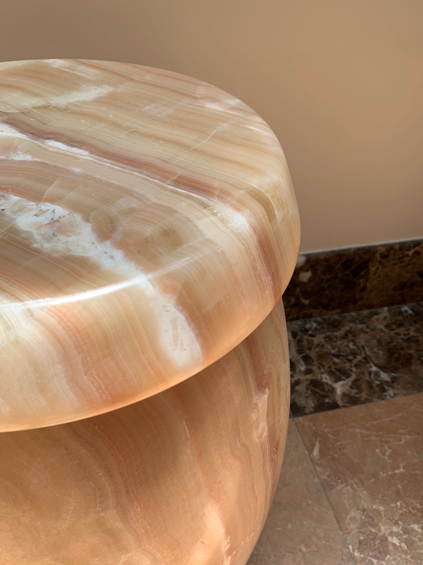 - Solid Onyx Plinth/Stool