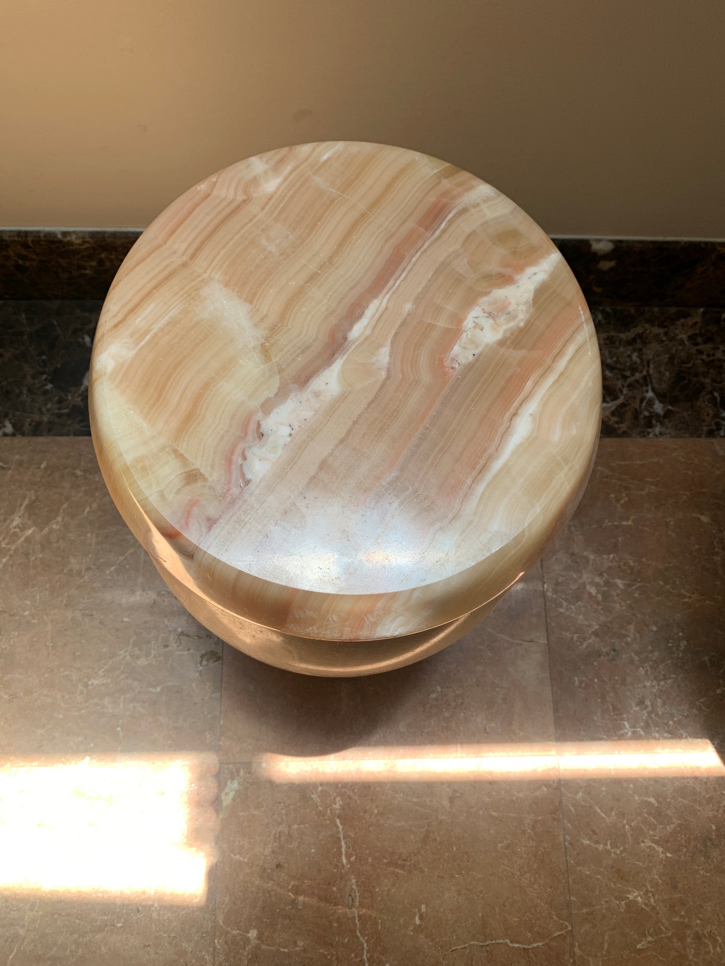 - Solid Onyx Plinth/Stool