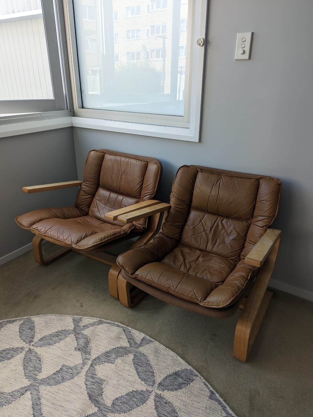 - Ingmar Relling for Westnofa Leather Lounge Chair - Two Available