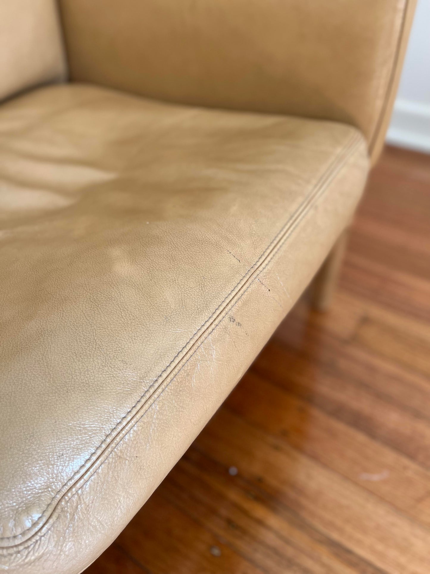 - Danish Leather Sofa