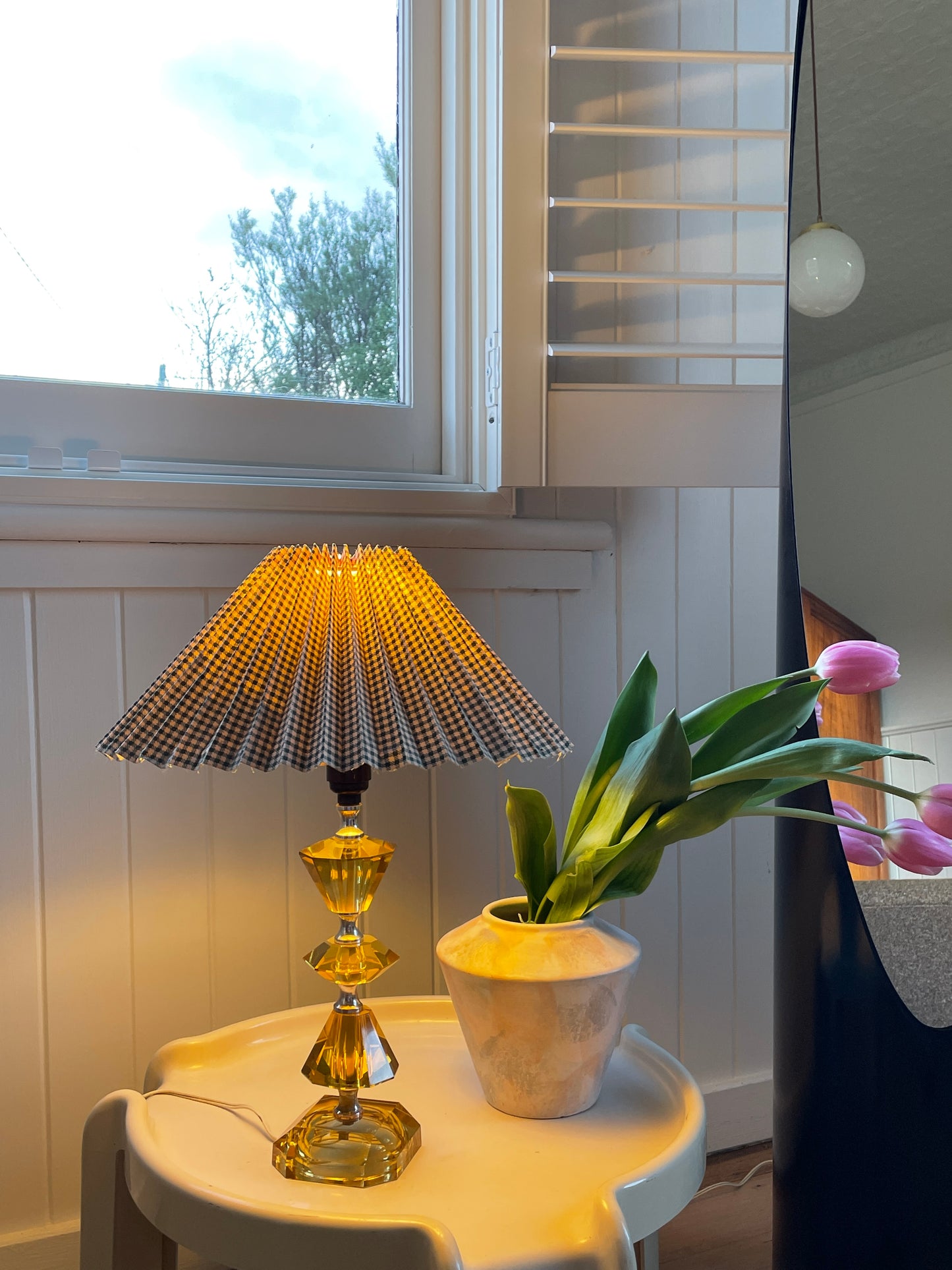 - Vintage Cut Glass Lamp - Made in England