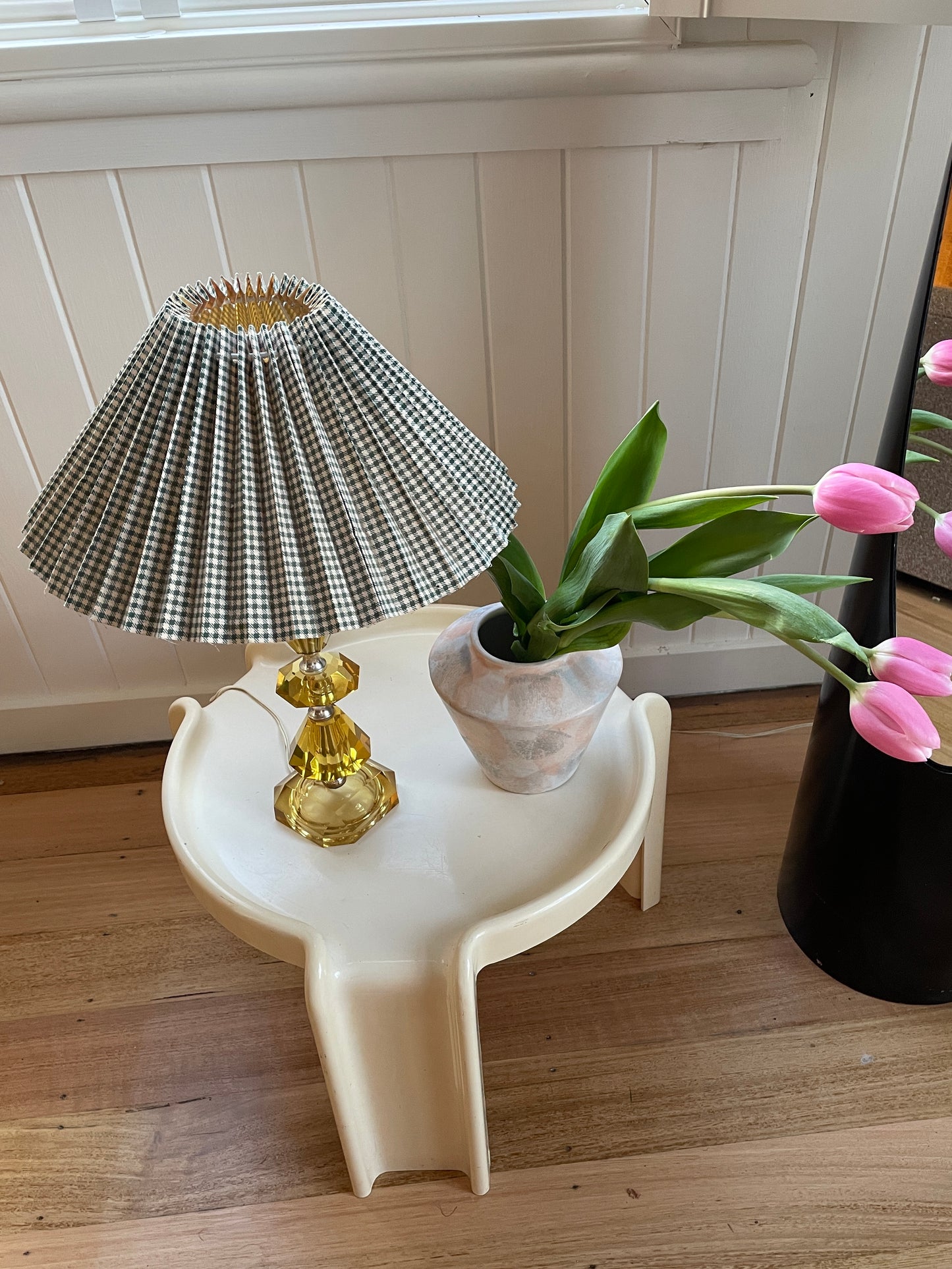 - Vintage Cut Glass Lamp - Made in England