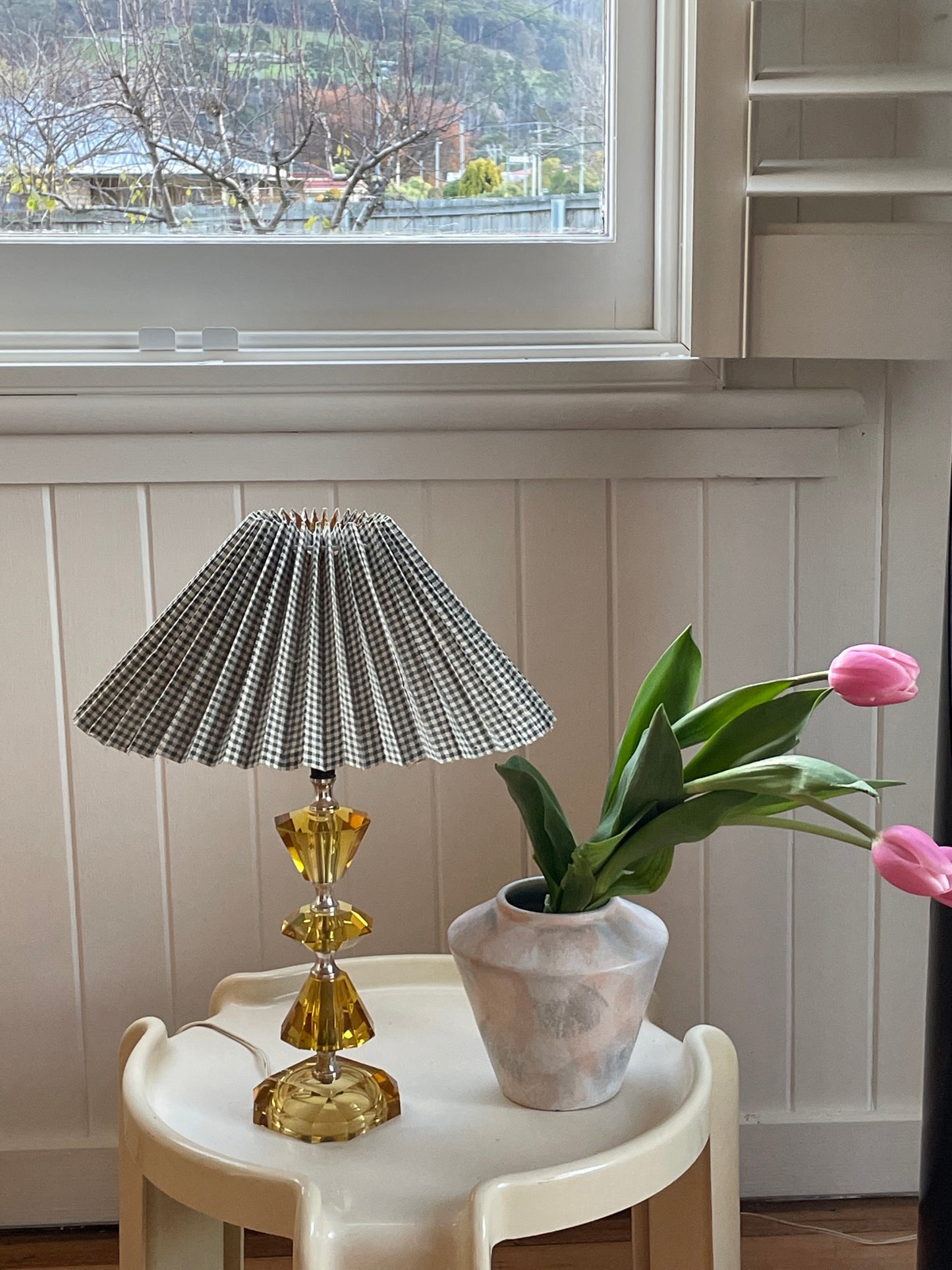 - Vintage Cut Glass Lamp - Made in England