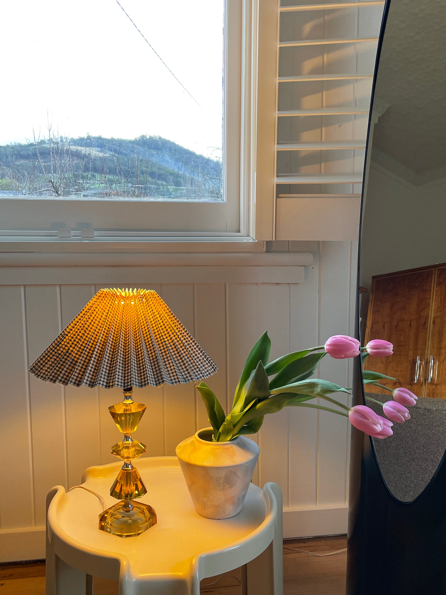 - Vintage Cut Glass Lamp - Made in England