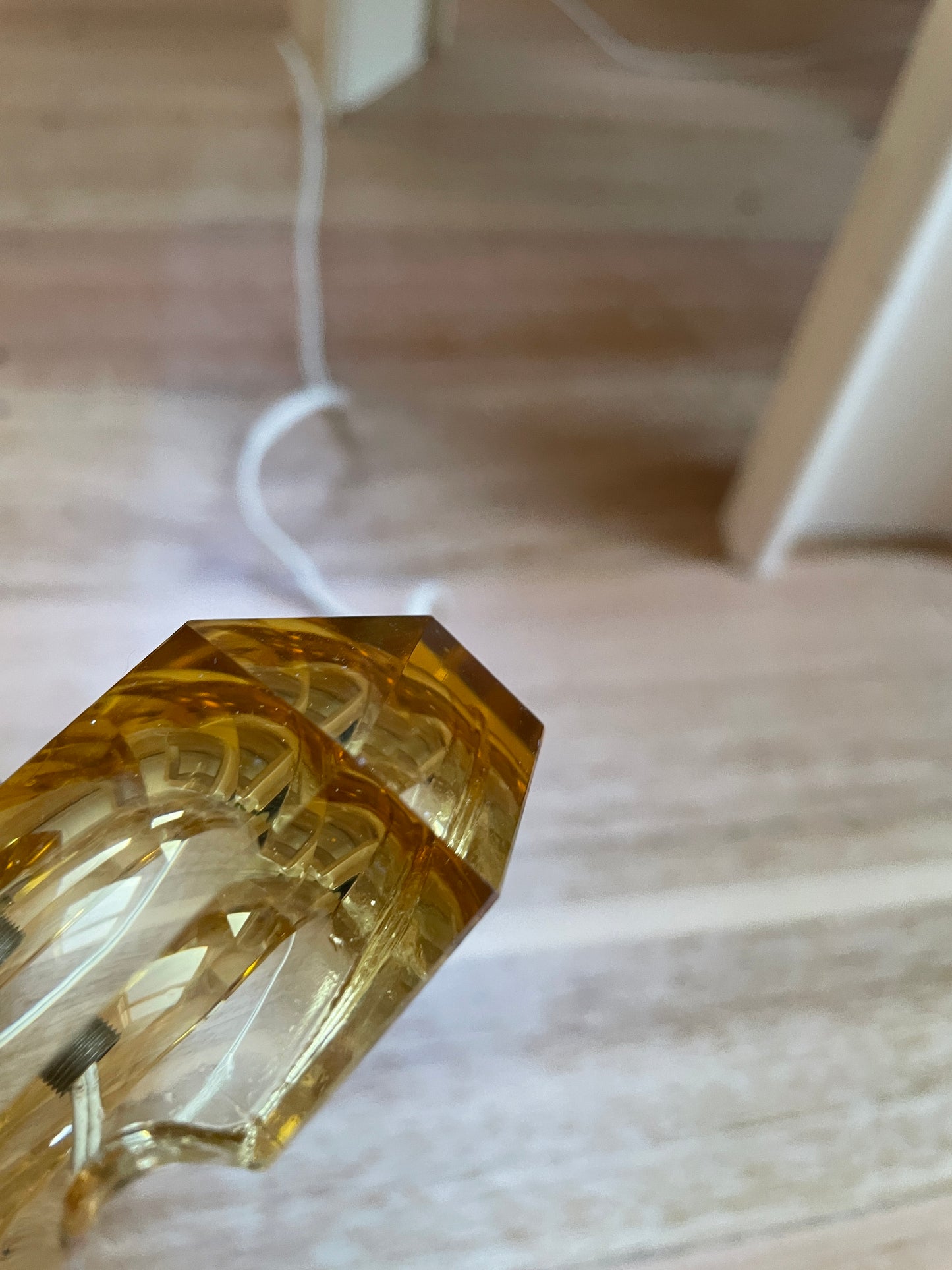 - Vintage Cut Glass Lamp - Made in England