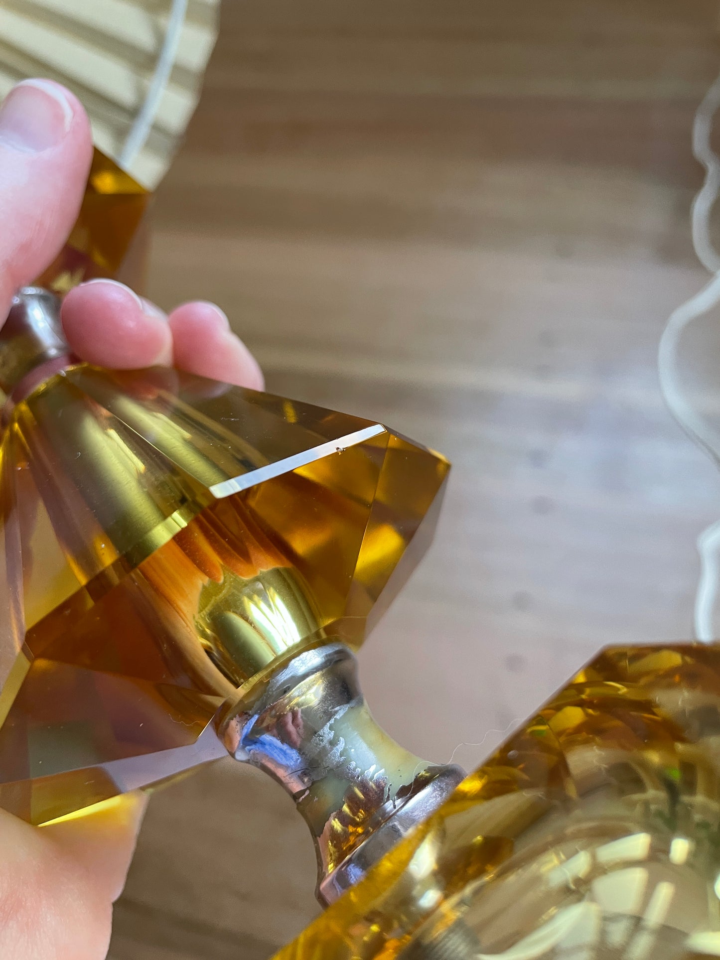 - Vintage Cut Glass Lamp - Made in England