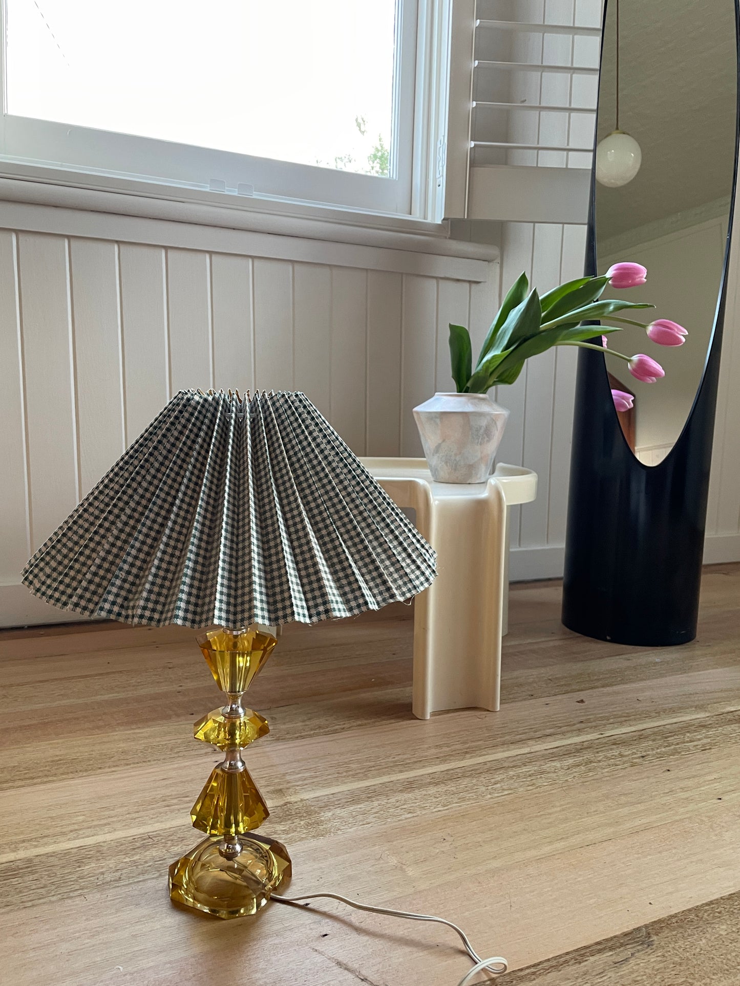 - Vintage Cut Glass Lamp - Made in England