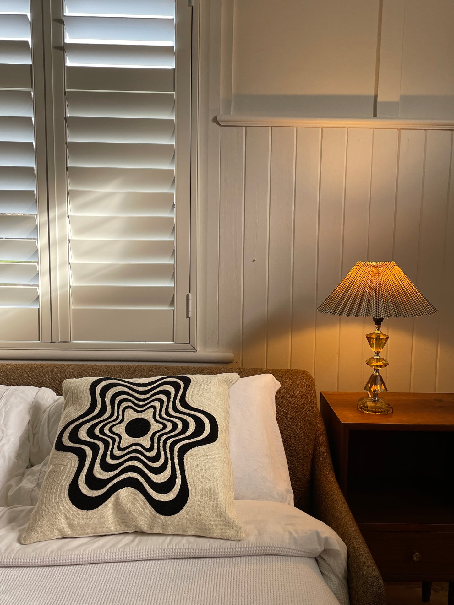 - Vintage Cut Glass Lamp - Made in England