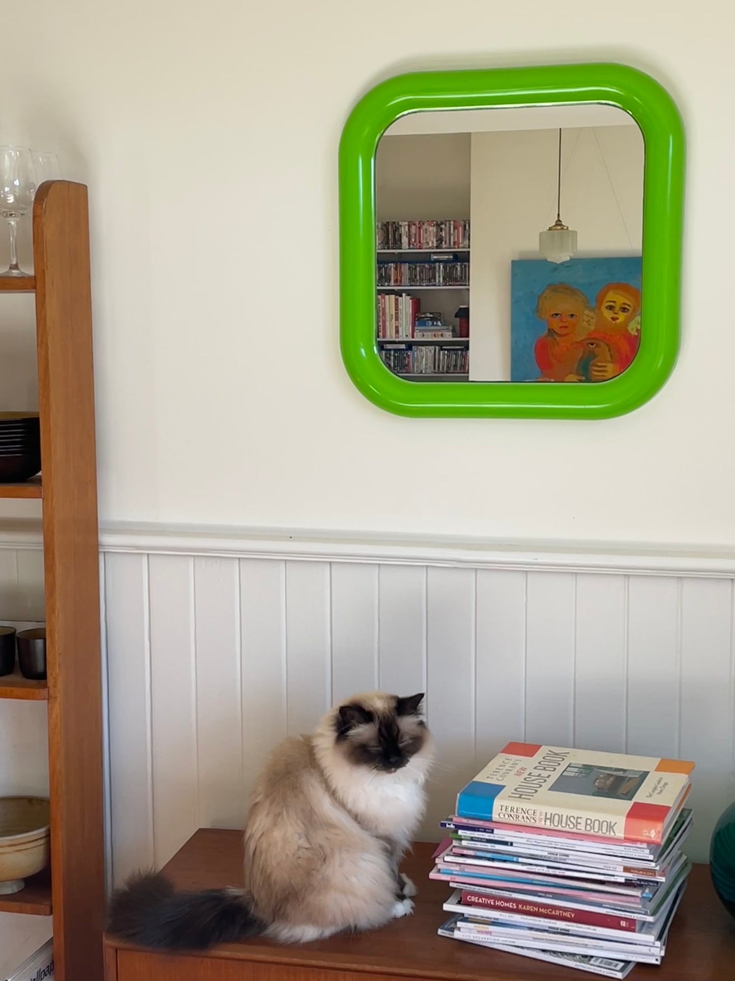 - Square Mod Plastic Mirror - Green