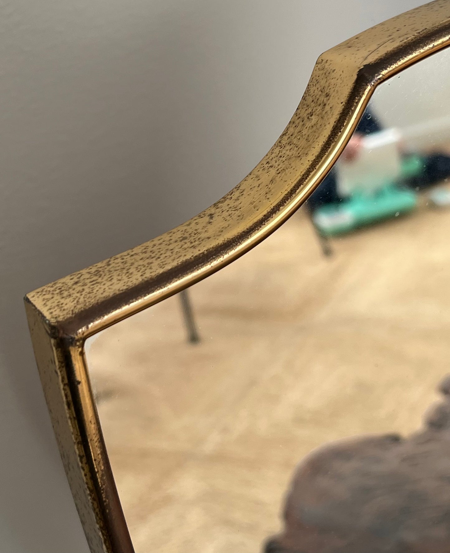 - 1950s Italian Shield Table Mirror