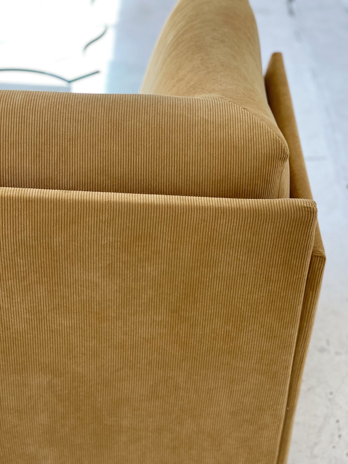 Yellow Corduroy Vintage Sofa