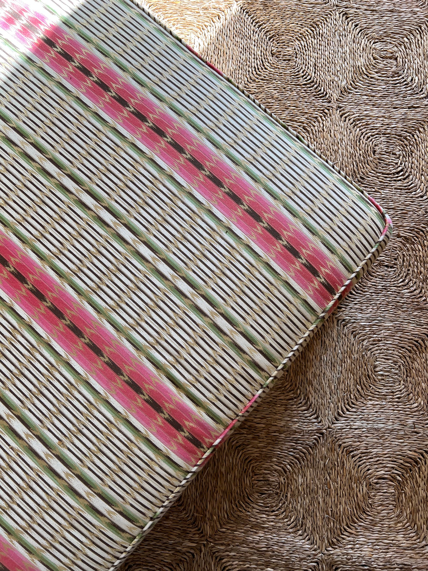 Oversized Ottoman with Bullion Fringe Skirt