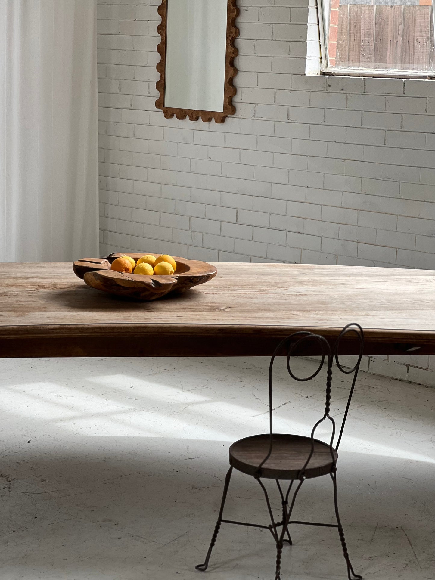 Custom Large Wooden Curved Table