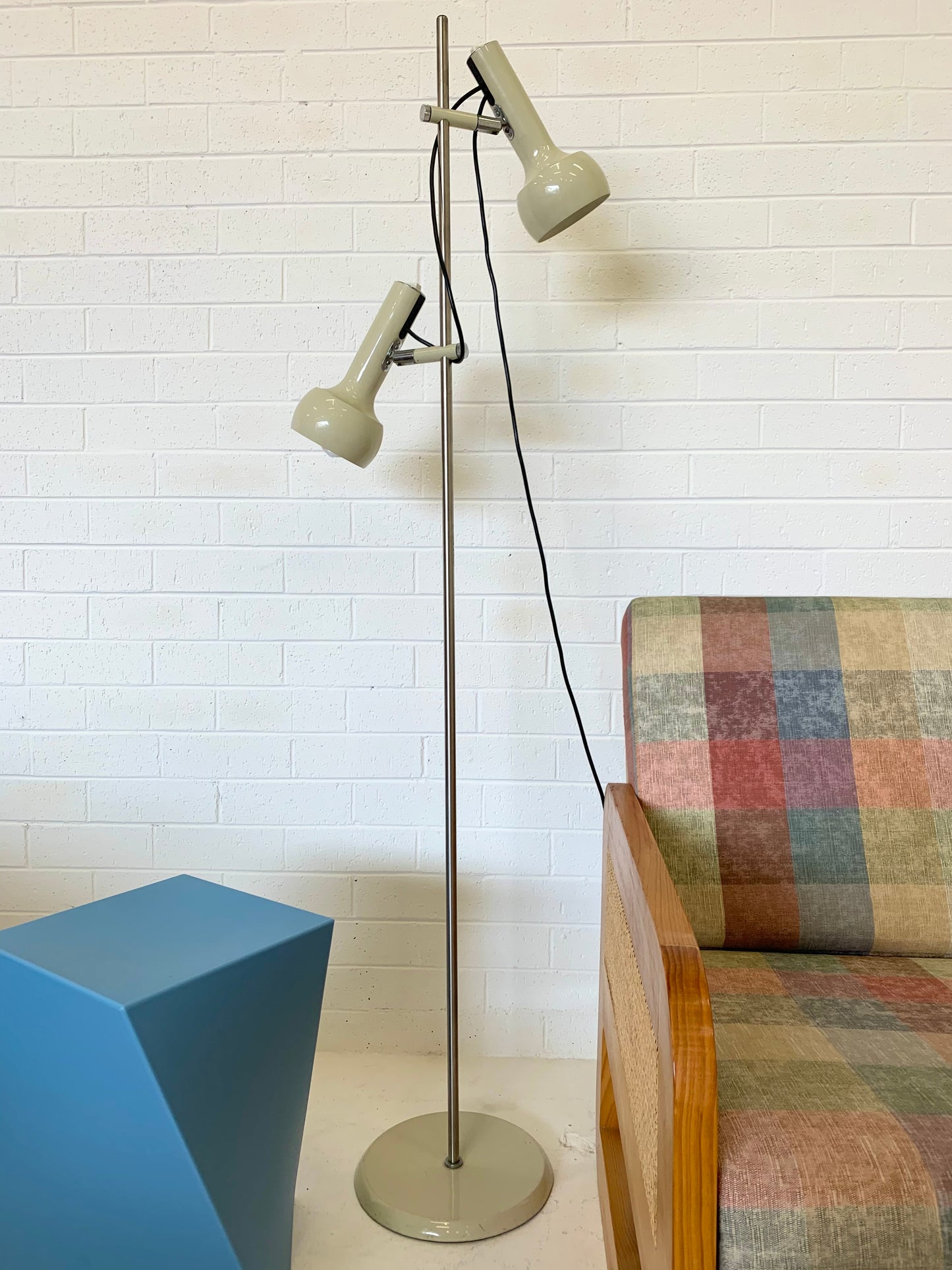 Vintage Oslo Twin Chrome Floor Lamp