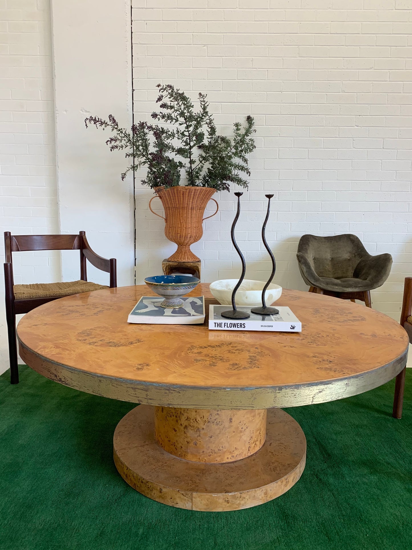 Amazing Vintage Burl Coffee Table