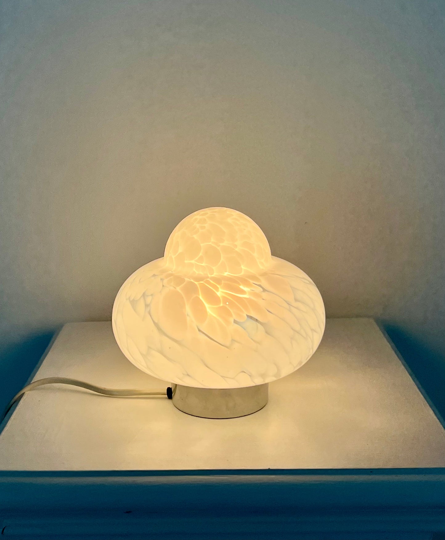 - Vintage Italian Blown Glass Mushroom Lamp