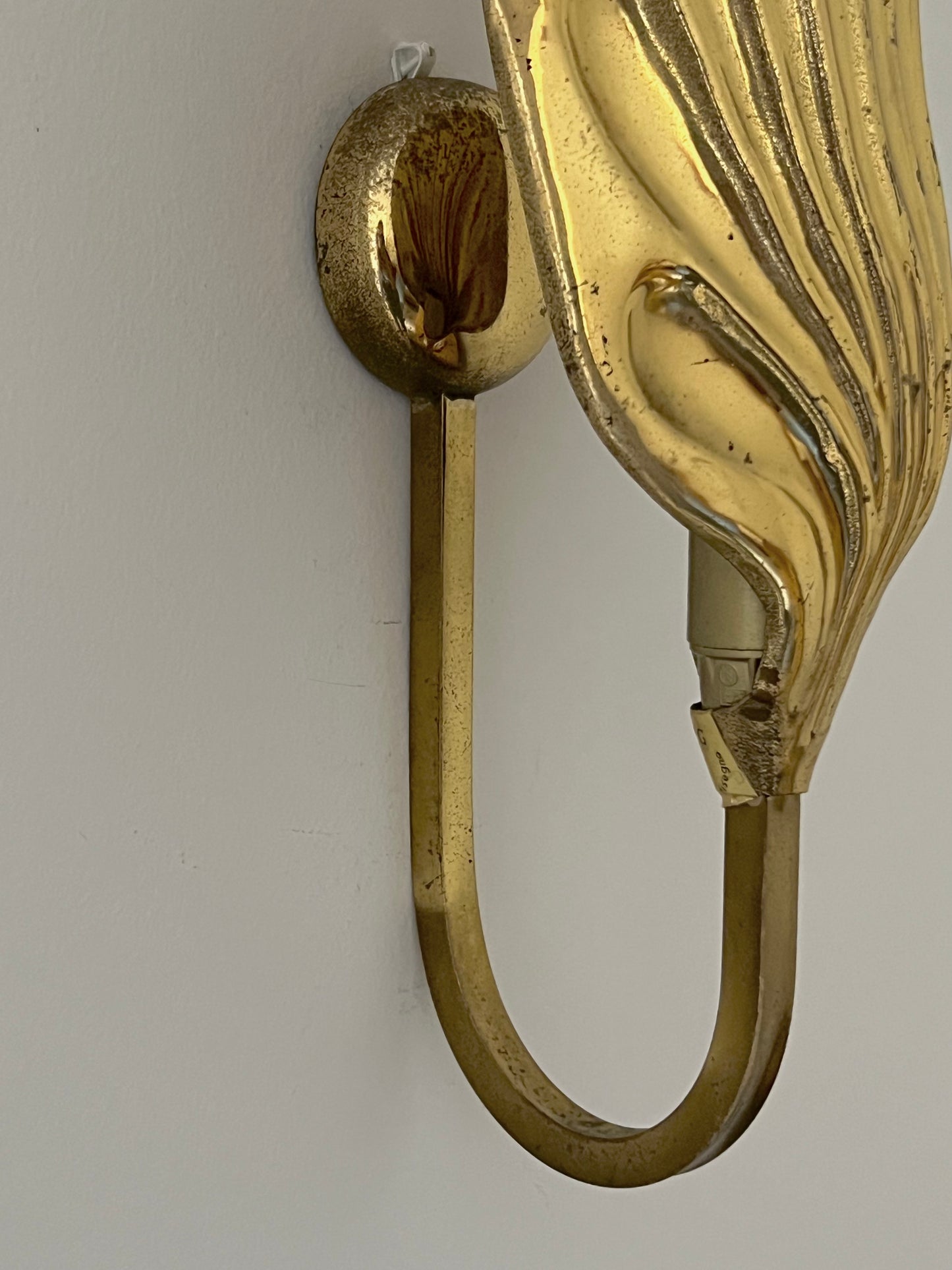 - Pair of Brass Wall Lights by Tommaso Barbi, Italy 1960s (Set)