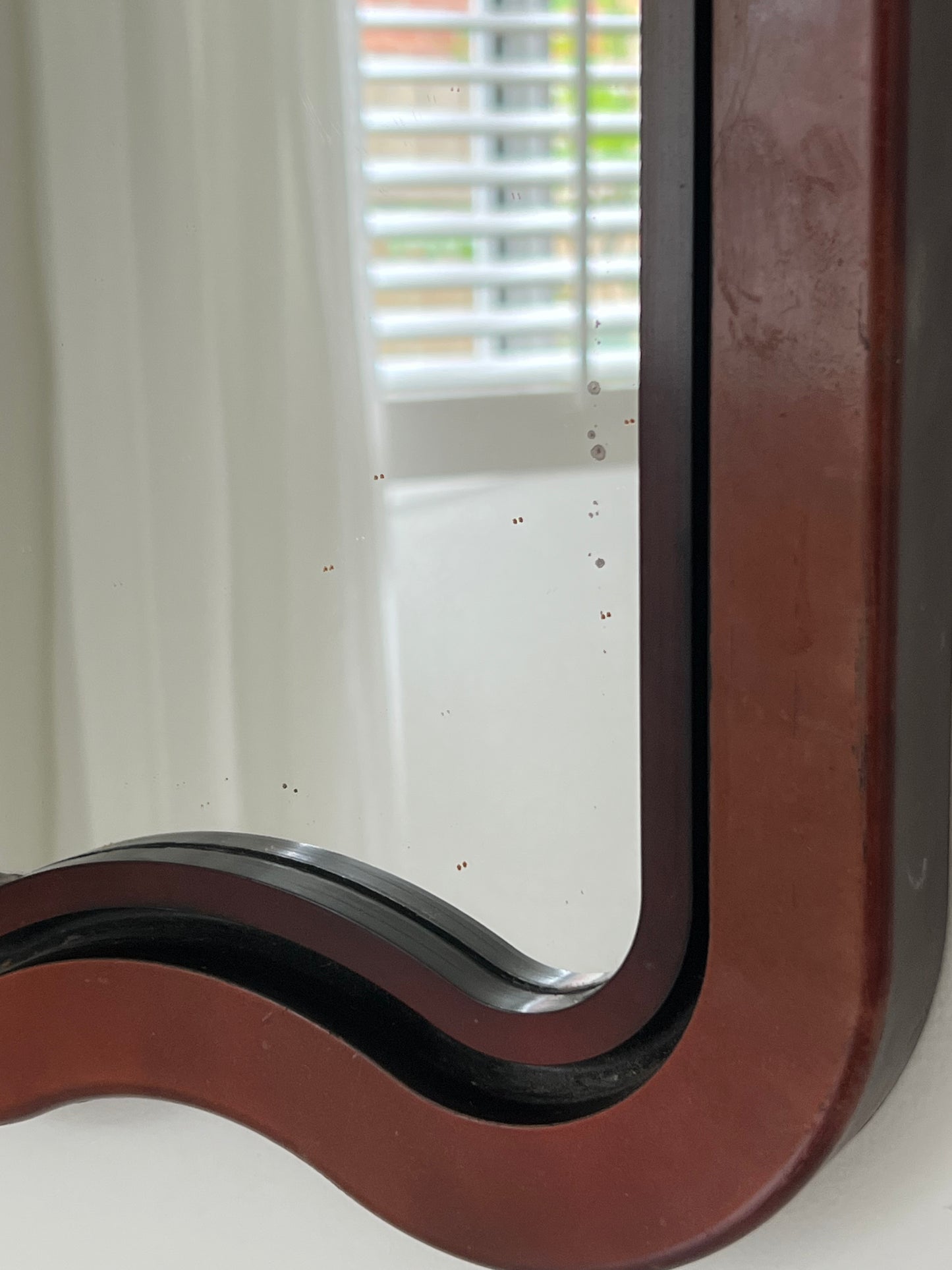 - Italian Wooden Shield Mirror