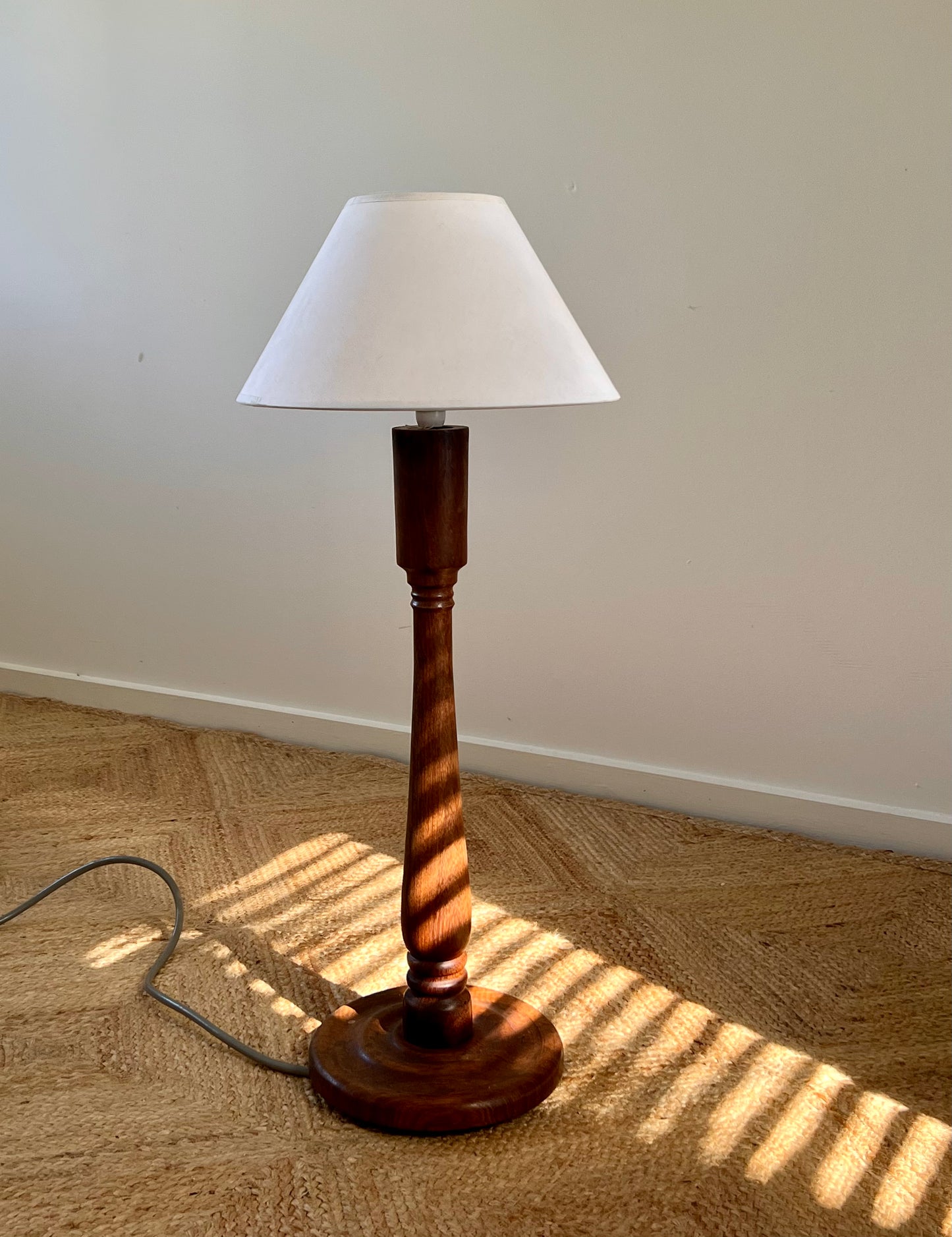 - Vintage Turned Wood Lamp