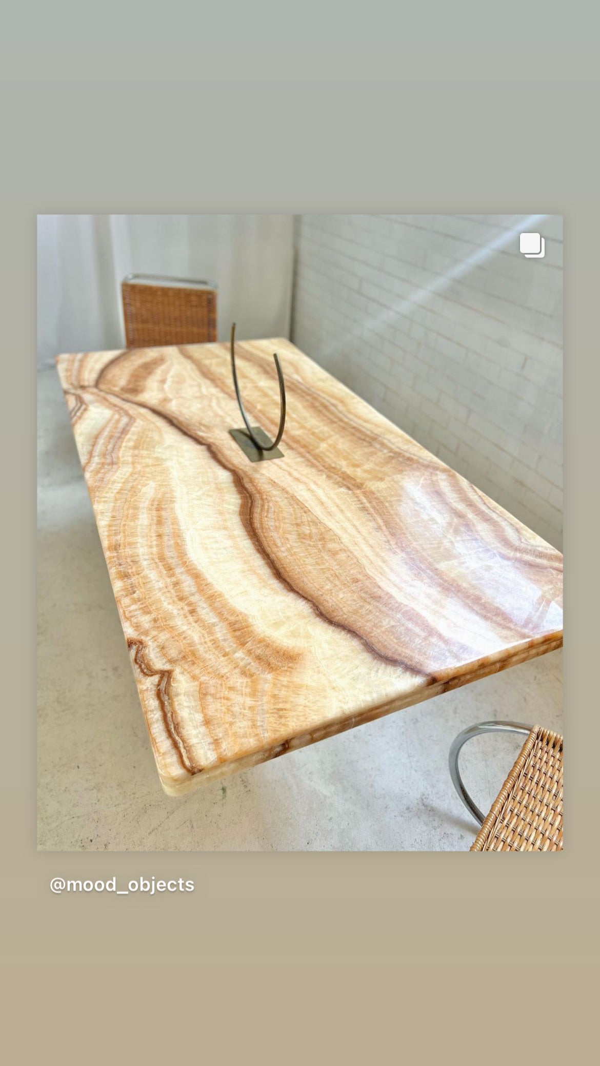 Custom Onyx Lucite Table