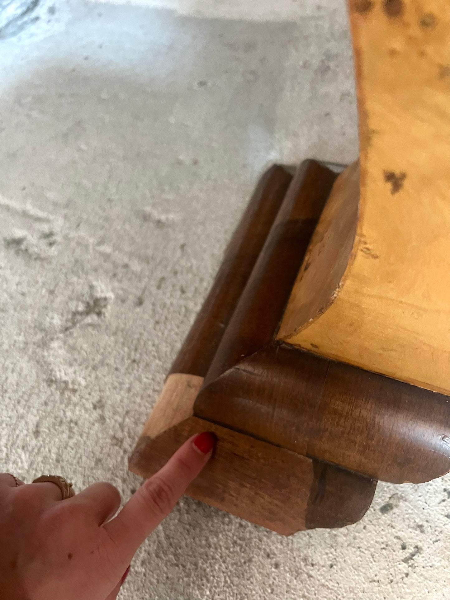 - Large Walnut Birds Eye Burl Table