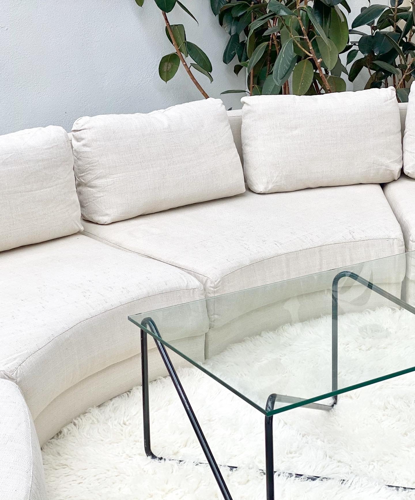 Geometric Glass Top Coffee Table