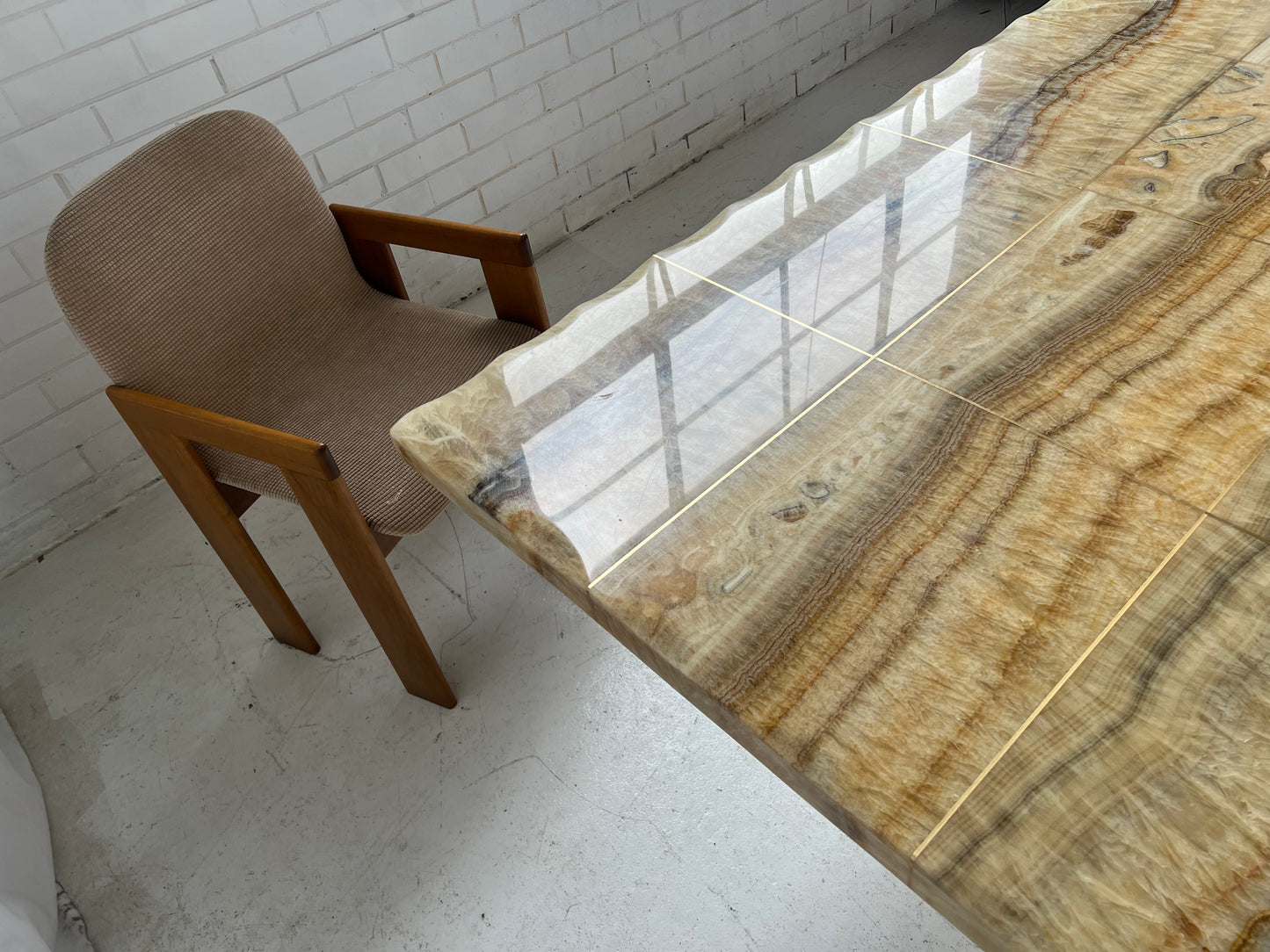 - Large Onyx & Lucite Table