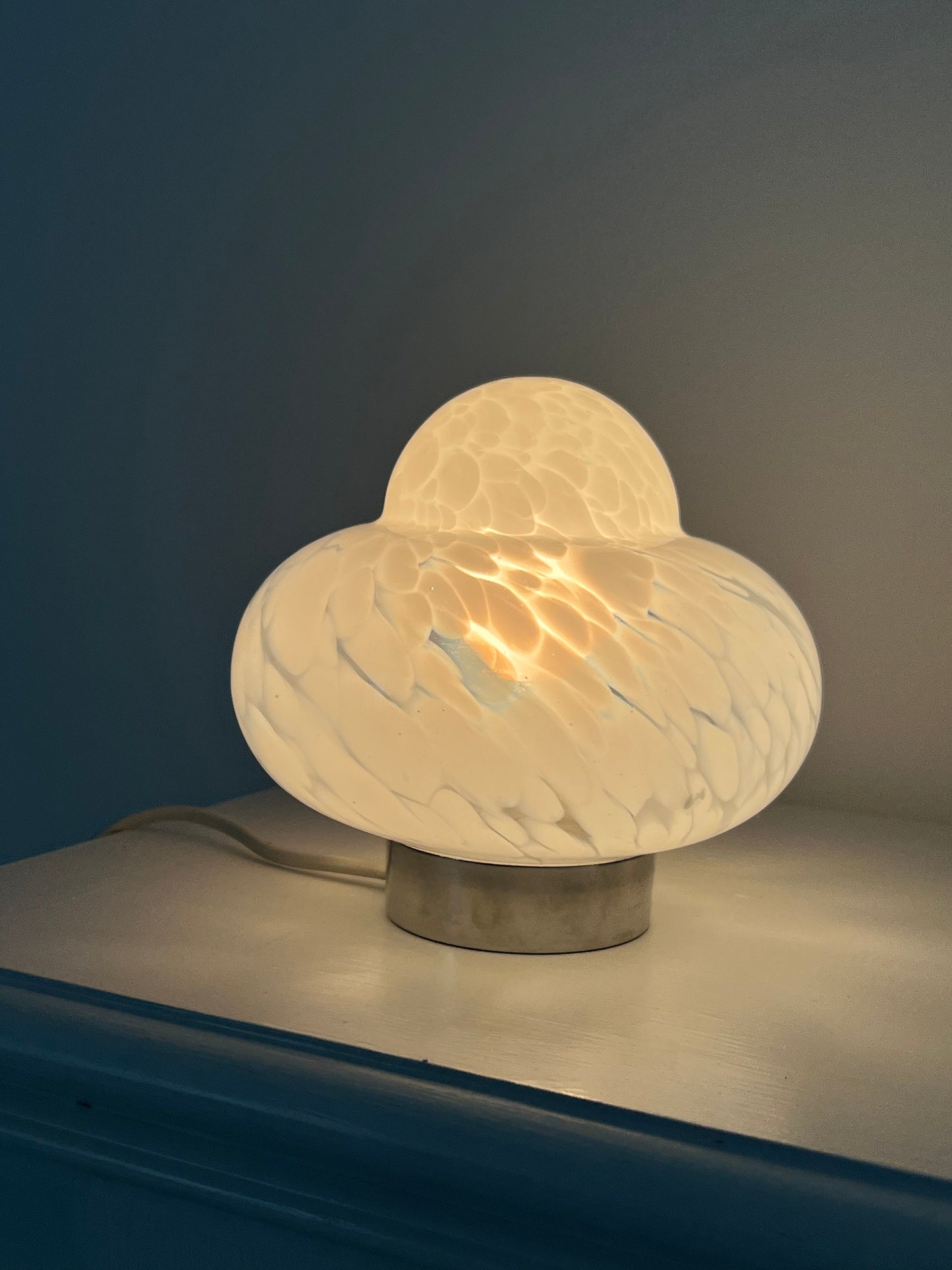 - Vintage Italian Blown Glass Mushroom Lamp